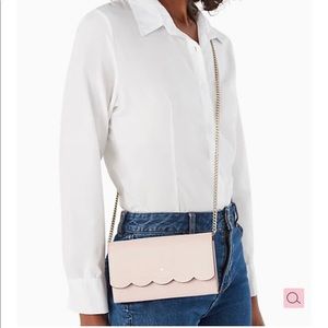 Kate Spade Gemma Wallet on a Chain rose smoke